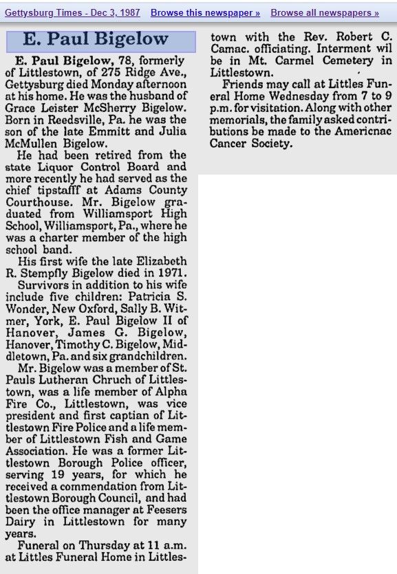 E.
      Paul obit