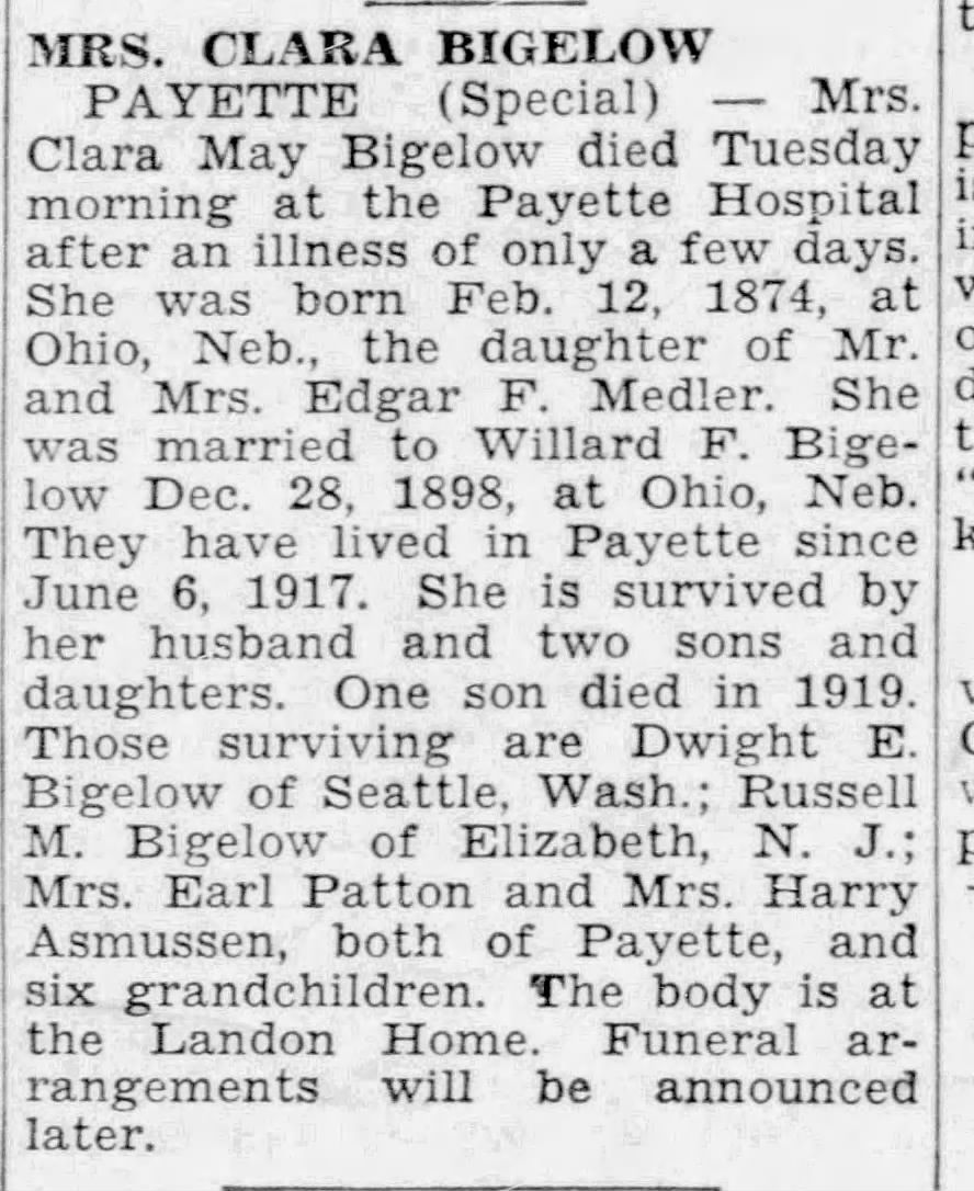 clara
      obit
